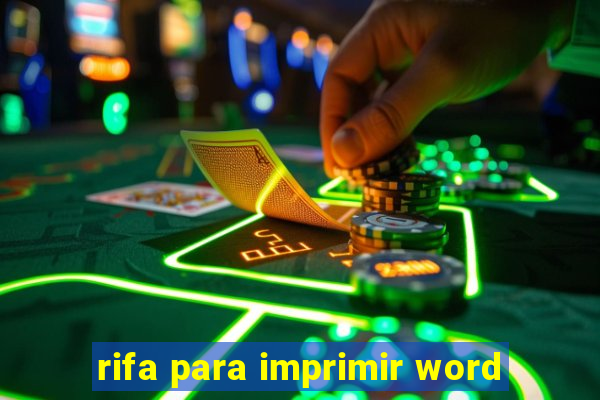 rifa para imprimir word